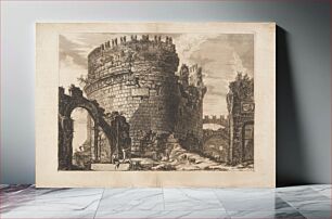 Πίνακας, The tomb of Caecilia Metella on the Appian Way outside Rome by Giovanni Battista Piranesi