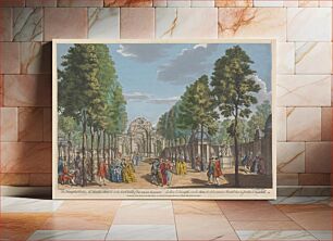 Πίνακας, The Triumphal Arches, Mr. Handels Statue & C. in the South Walk of Vauxhall Gardens