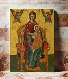 Πίνακας, Theotokos enthroned, Russian Icon Painter