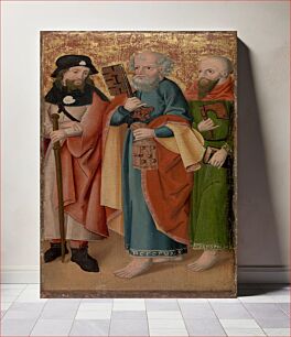 Πίνακας, Three Apostles with Stick, Key and Axe by Unidentified artist