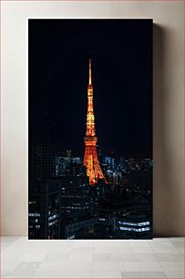 Πίνακας, Tokyo Tower at Night Πύργος του Τόκιο τη νύχτα