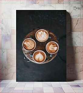 Πίνακας, Top View of Latte Art Κάτοψη του Latte Art