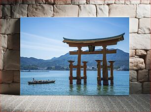 Πίνακας, Torii Gate on Water with People in Boat Torii Gate on Water with People in Boat