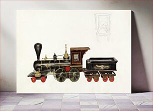 Πίνακας, Toy Locomotive (ca.1936) by Alice Stearns