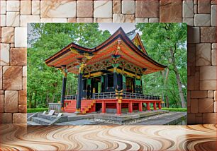 Πίνακας, Traditional Japanese Temple Παραδοσιακός ιαπωνικός ναός