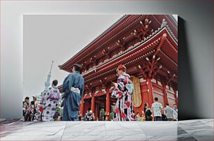 Πίνακας, Traditional Japanese Temple Visit Επίσκεψη σε παραδοσιακό ιαπωνικό ναό