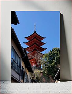 Πίνακας, Traditional Pagoda in Japan Παραδοσιακή παγόδα στην Ιαπωνία