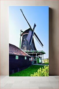 Πίνακας, Traditional Windmill on a Clear Day Παραδοσιακός Ανεμόμυλος σε Καθαρή Μέρα