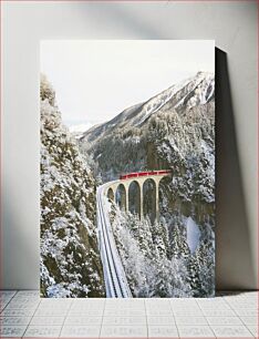 Πίνακας, Train on a Snowy Mountain Viaduct Τρένο σε μια οδογέφυρα Snowy Mountain