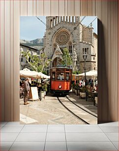 Πίνακας, Tram in Front of Historical Architecture Τραμ μπροστά από την Ιστορική Αρχιτεκτονική