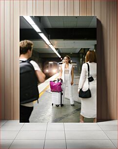 Πίνακας, Travelers at Subway Station Ταξιδιώτες στο σταθμό του μετρό