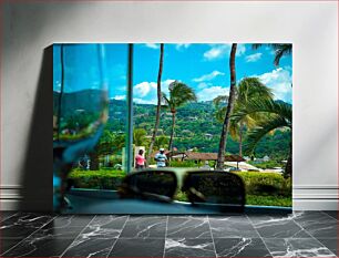 Πίνακας, Tropical Landscape through Glass Τροπικό τοπίο μέσα από γυαλί