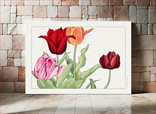 Πίνακας, Tulip, Japanese woodblock art