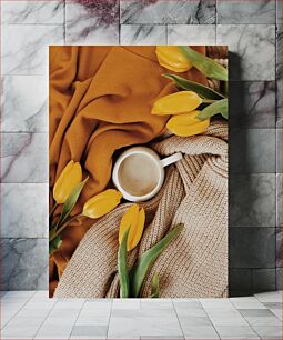 Πίνακας, Tulips and Coffee Τουλίπες και καφές