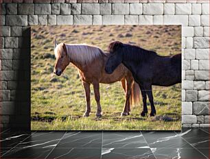 Πίνακας, Two Horses in a Field Δύο άλογα σε ένα χωράφι