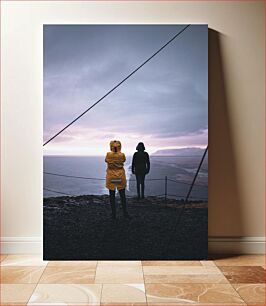 Πίνακας, Two People Overlooking the Ocean Δύο άνθρωποι με θέα στον ωκεανό