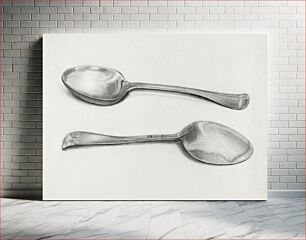 Πίνακας, Two Silver Soup Spoons (ca.1936) by Nicholas Zupa