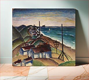 Πίνακας, Untitled (Seascape with Houses on Beach)