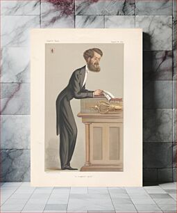 Πίνακας, Vanity Fair - Chancellors of Exchequer. 'A scagliola apollo' Beach. 22 August 1874