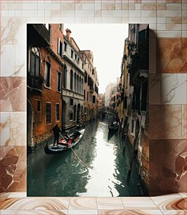 Πίνακας, Venetian Canal with Gondolas Ενετικό κανάλι με γόνδολες