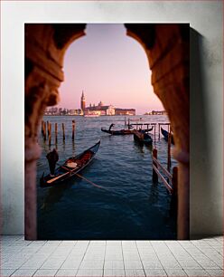 Πίνακας, Venetian Gondolas at Sunset Ενετικές γόνδολες στο ηλιοβασίλεμα