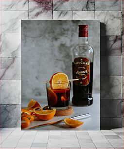 Πίνακας, Vermouth with Orange Slices Βερμούτ με φέτες πορτοκαλιού