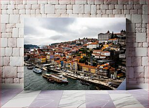 Πίνακας, Vibrant Cityscape Overlooking Waterfront Ζωντανό αστικό τοπίο με θέα στην προκυμαία