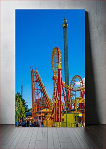 Πίνακας, Vibrant Day at the Amusement Park Ζωντανή μέρα στο Λούνα Παρκ