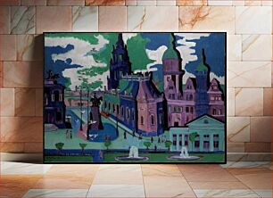 Πίνακας, View of Dresden: Schlossplatz (1926) by Ernst Ludwig Kirchner