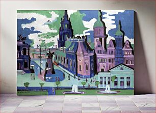 Πίνακας, View of Dresden: Schlossplatz (1926) by Ernst Ludwig Kirchner