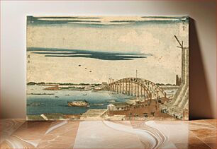 Πίνακας, View of Ryōgoku Bridge by Shōtei Hokuju