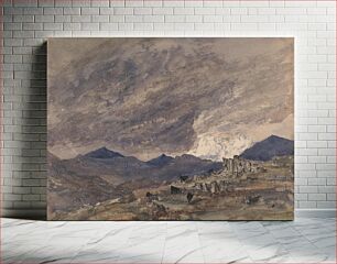 Πίνακας, View of Snowdon with a Stormy Sky