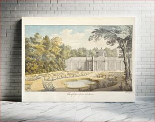 Πίνακας, View of the Flower Garden and Aviary at Kew by Thomas Sandby