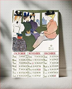 Πίνακας, Vintage calendar (1897) by Edward Penfield