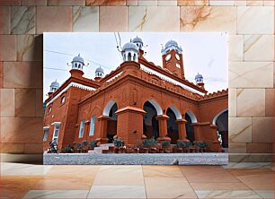 Πίνακας, Vintage Red Brick Building Εκλεκτής ποιότητας κτήριο από κόκκινο τούβλο