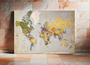 Πίνακας, Vintage World Map Vintage Παγκόσμιος Χάρτης