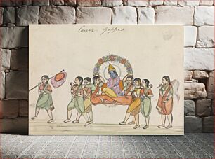 Πίνακας, Vishnu Riding a Palanquin Composed of Female Attendants