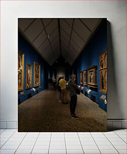 Πίνακας, Visitors Observing Art in Gallery Επισκέπτες που παρατηρούν την τέχνη στην γκαλερί
