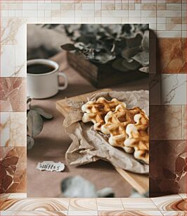 Πίνακας, Waffles and Coffee Βάφλες και καφές