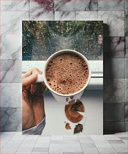 Πίνακας, Warm Beverage on a Rainy Day Ζεστό ρόφημα μια βροχερή μέρα