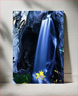 Πίνακας, Waterfall in a Rocky Landscape Καταρράκτης σε βραχώδες τοπίο