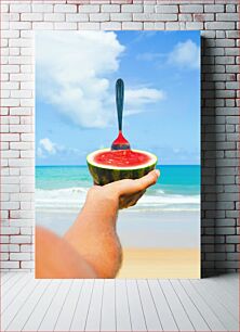 Πίνακας, Watermelon by the Sea Καρπούζι δίπλα στη θάλασσα