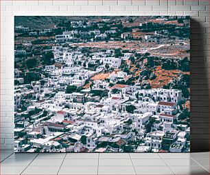 Πίνακας, White City on a Hillside Λευκή Πόλη σε μια πλαγιά