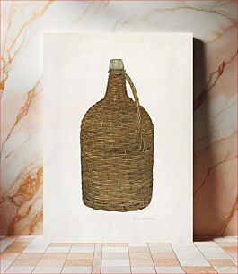 Πίνακας, Wicker Demijohn (ca.1940) by Clarence W. Dawson