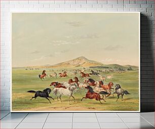 Πίνακας, Wild Horses at Play (1844) by George Catlin