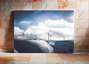 Πίνακας, Wind Turbines over Snowy Hills Ανεμογεννήτριες πάνω από τους Snowy Hills