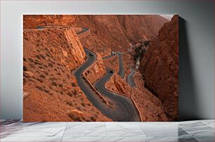 Πίνακας, Winding Road through Rugged Landscape Ελικοειδής δρόμος μέσα από τραχύ τοπίο