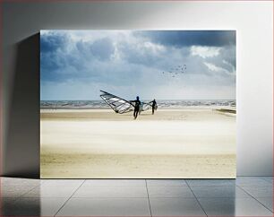 Πίνακας, Windsurfers on a Cloudy Beach Windsurfers σε μια συννεφιασμένη παραλία