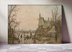 Πίνακας, Winter at a farm by Esaias Van De Velde