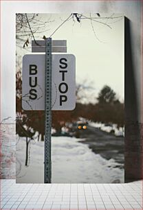 Πίνακας, Winter Bus Stop Χειμερινή στάση λεωφορείου